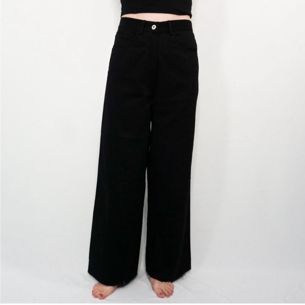 VIDEN Black High-Waisted Wide-Leg BROD Pant NWOT